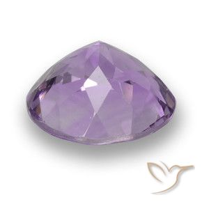 Amatista Rosado violeta medio natural de 3.31 ct, Redondo, VVS