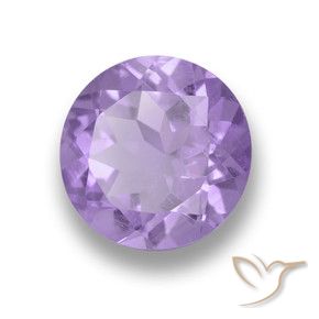 Amatista Rosado violeta medio natural de 2.31 ct, Redondo, VVS
