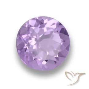 Amatista Violeta claro medio natural de 2.40 ct, Redondo, VVS