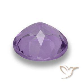 Amatista Violeta claro medio natural de 3.29 ct, Redondo, VVS