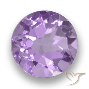 Amatista Violeta rosado natural de 2.74 ct, Redondo, VVS