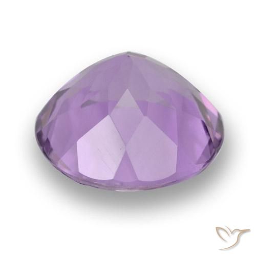 Amatista Violeta medio natural de 3.47 ct, Redondo, VVS