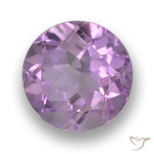Amatista Violeta rosado natural de 2.63 ct, Redondo, VS