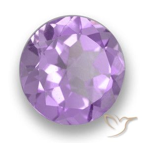 Amatista Violeta rosado claro natural de 2.63 ct, Redondo, VVS