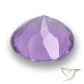 Amatista Violeta rosado claro natural de 2.63 ct, Redondo, VVS