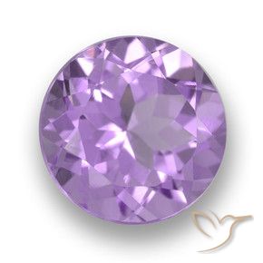 Amatista Violeta rosado natural de 3.64 ct, Redondo, VVS