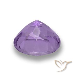 Amatista Violeta medio natural de 3.49 ct, Redondo, VVS