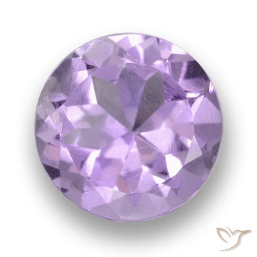 Amatista Violeta medio natural de 2.91 ct, Corte Redondo, VVS