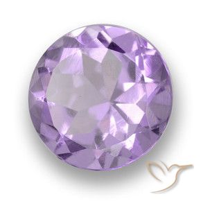 Amatista Violeta medio natural de 2.91 ct, Corte Redondo, VVS