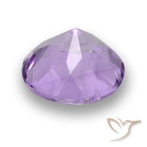 Amatista Violeta medio natural de 2.91 ct, Corte Redondo, VVS