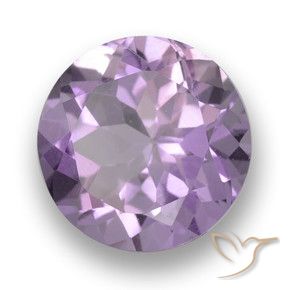 Amatista Rosado violeta medio natural de 2.54 ct, Redondo, VVS
