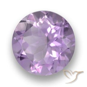 Amatista Violeta claro natural de 3.49 ct, Redondo, VVS