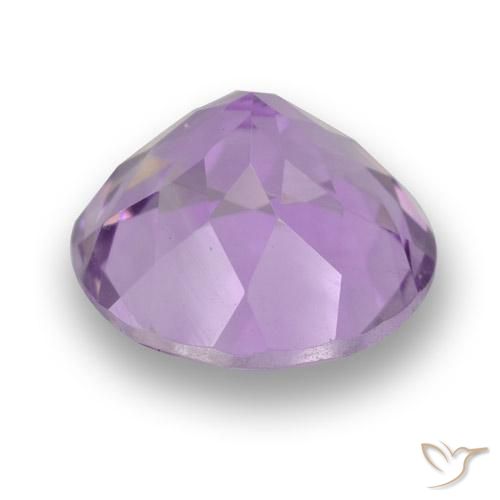 Amatista Violeta rosado medio natural de 3.58 ct, Redondo, VVS
