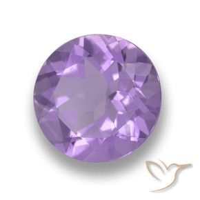 Amatista Violeta medio natural de 3.35 ct, Redondo, VVS-VS