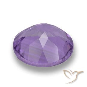 Amatista Violeta medio natural de 2.21 ct, Redondo, VVS