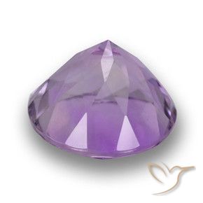 Amatista Violeta rosado natural de 4.70 ct, Redondo, VVS-VS