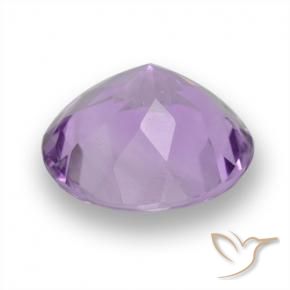 Amatista Rosado violeta medio natural de 3.71 ct, Redondo, VVS-VS