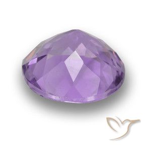 Amatista Violeta medio natural de 4.12 ct, Redondo, VVS-VS