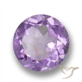 Amatista Violeta medio natural de 4.41 ct, Redondo, VVS-VS