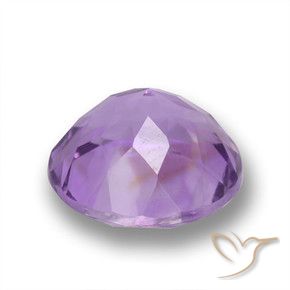 Amatista Violeta medio natural de 4.41 ct, Redondo, VVS-VS