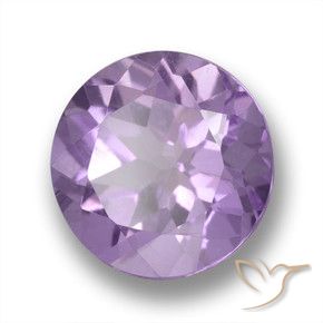 Amatista Violeta medio natural de 4.58 ct, Redondo, VVS-VS