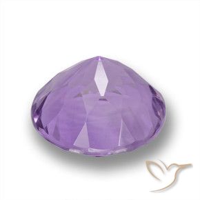 Amatista Violeta medio natural de 4.38 ct, Redondo, VVS-VS