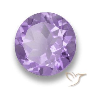 Amatista Violeta medio natural de 4.37 ct, Redondo, VVS-VS