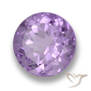 Amatista Violeta medio natural de 4.83 ct, Redondo, VVS-VS