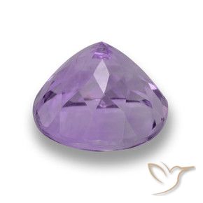 Amatista Violeta medio natural de 4.83 ct, Redondo, VVS-VS