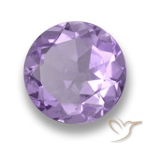 Amatista Violeta medio natural de 3.88 ct, Redondo, VS