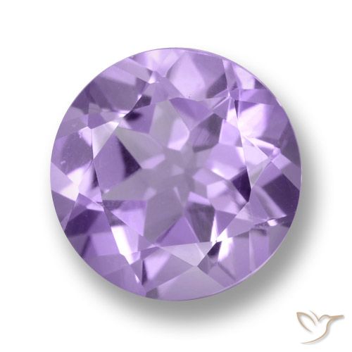 Amatista violeta medio natural de 4,39 ct, corte redondo, VVS-VS