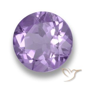 Amatista violeta medio natural de 4,39 ct, corte redondo, VVS-VS