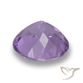 Amatista Violeta medio natural de 4.10 ct, Redondo, VVS-VS