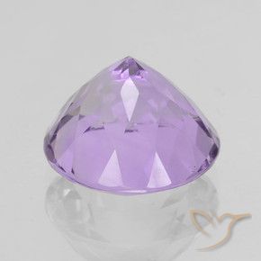 Amatista Violeta medio natural de 4.38 ct, Redondo, VVS-VS