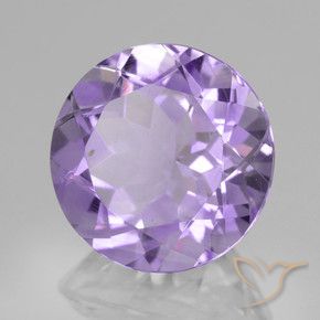 Amatista Violeta medio natural de 4.39 ct, Redondo, VVS-VS