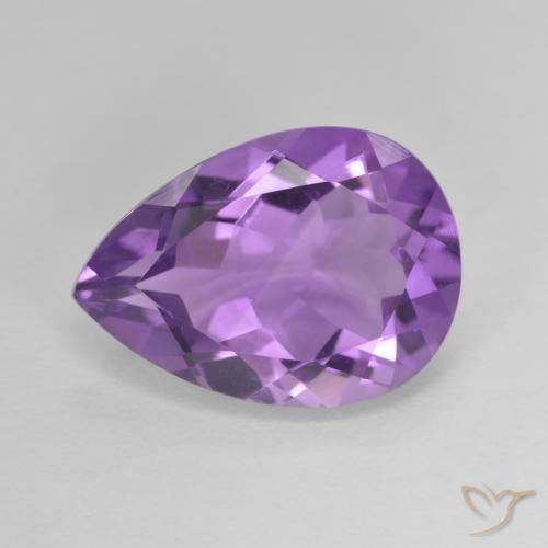4.58ct Natural Violeta púrpura medio Amatista, En forma de pera, VVS