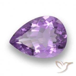Amatista Violeta rosáceo oscuro natural de 4.54 ct, En forma de pera, VVS
