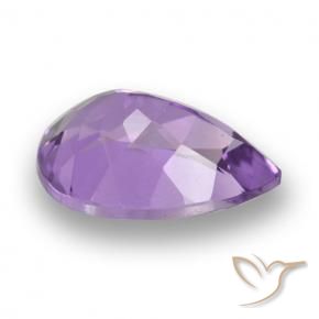 Amatista Violeta rosáceo oscuro natural de 4.54 ct, En forma de pera, VVS