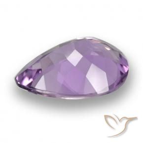Amatista Rosado-violeta medio natural de 3.91 ct, En forma de pera, VVS-VS