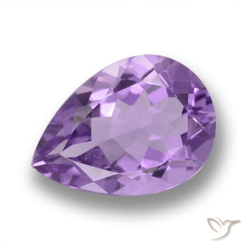 Amatista violeta púrpura natural de 4,43 ct, en forma de pera, VVS