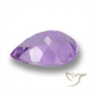 Amatista violeta púrpura natural de 4,43 ct, en forma de pera, VVS