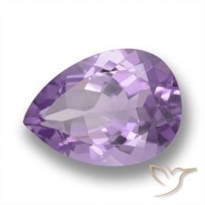 Amatista Violeta oscuro natural de 4.84 ct, En forma de pera, VVS