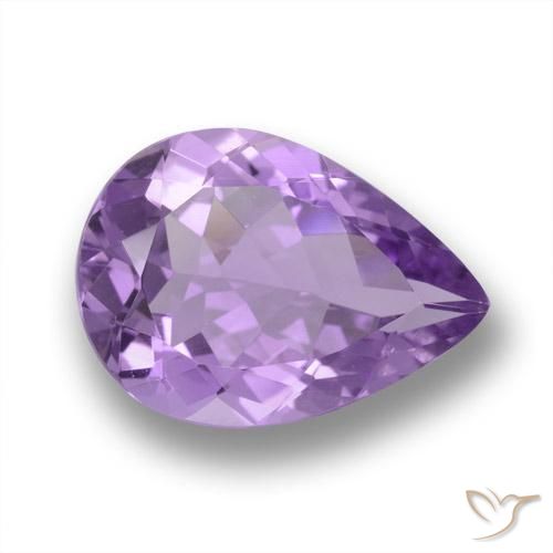 4.18ct Natural Violeta medio Amatista, En forma de pera, VVS