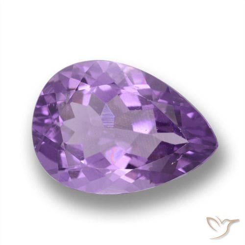 4.87ct Natural Violeta medio Amatista, En forma de pera, VVS