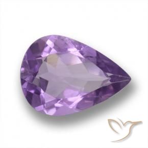 Amatista Violeta oscuro natural de 3.98 ct, En forma de pera, VVS-VS