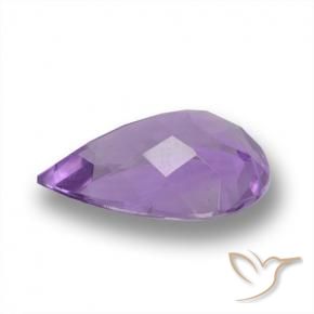 Amatista Violeta oscuro natural de 3.98 ct, En forma de pera, VVS-VS