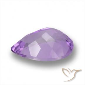 Amatista Violeta oscuro natural de 4.69 ct, En forma de pera, VVS