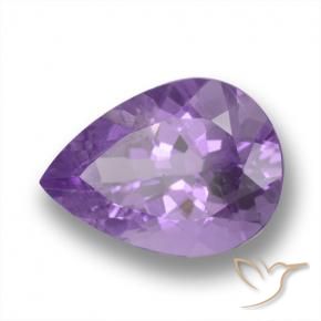 Amatista Violeta rosado natural de 4.57 ct, En forma de pera, VVS-VS