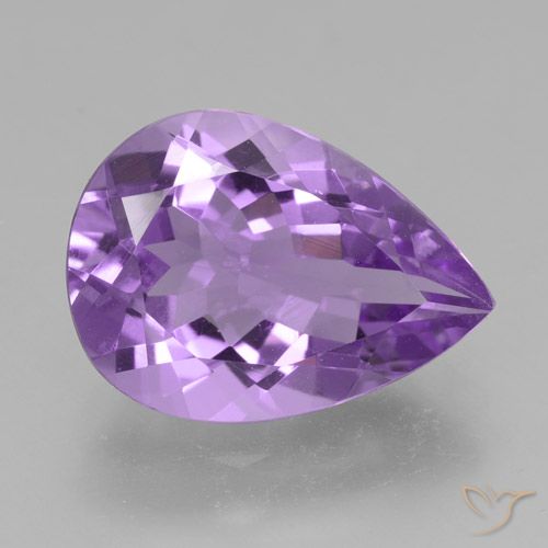 4.40ct Natural Violeta púrpura Amatista, En forma de pera, VVS