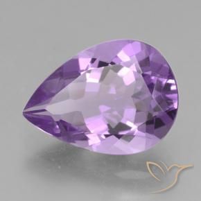 Amatista Violeta púrpura natural de 4.40 ct, En forma de pera, VVS